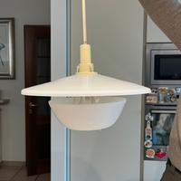 Lampada a sospensione vetro opalino vintage’70
