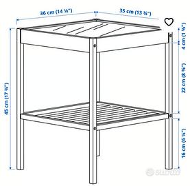 comodini bamboo e vetro ikea