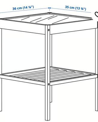 comodini bamboo e vetro ikea