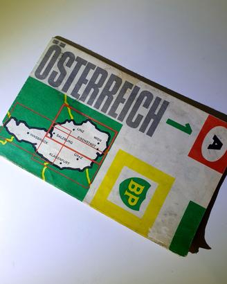 Stradario Austria Straßenkarte Österreich  1965