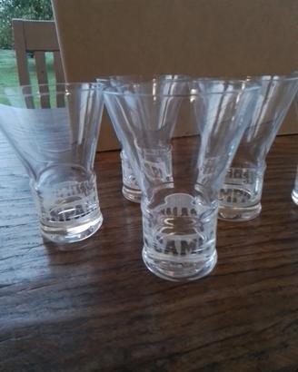 set di 8 bicchieri  a cono Campari
