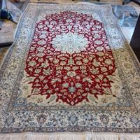 Tappeto persiano Nain lana e seta