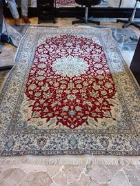 Tappeto persiano Nain lana e seta