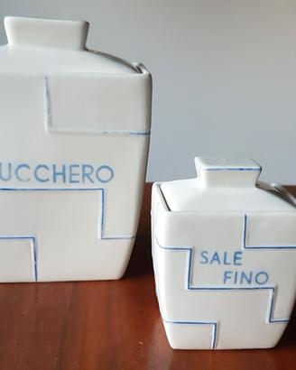 Vasetti per cucina zucchero e sale antichi vintage