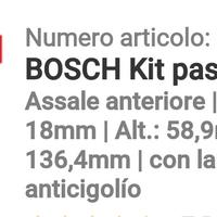 Pastiglie freni Anteriore Bosch.