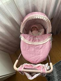 carrozzina con bambola reborn