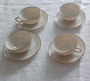 4  TAZZINE  DA  CAFFE'  CON PIATTINO