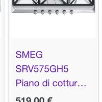 Piano cottura 5 fuochi Smeg