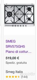 Piano cottura 5 fuochi Smeg