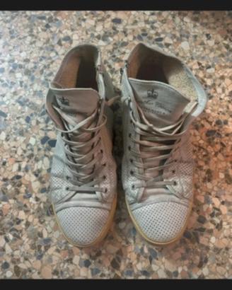 Sneakers uomo Leather Crown - Colore Bianco sporco