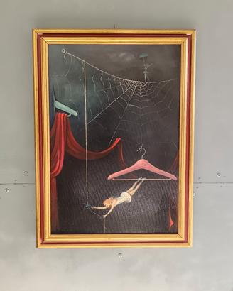 Dipinto Surrealista Olio su Tela Firmato 