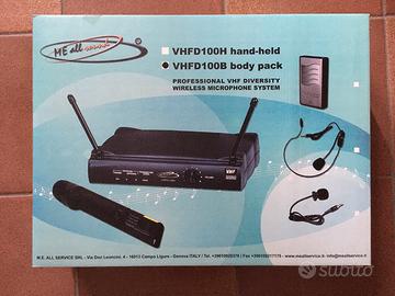 MICROFONO WIRELESS ME ALL SOUND VHFD100B BODY PACK