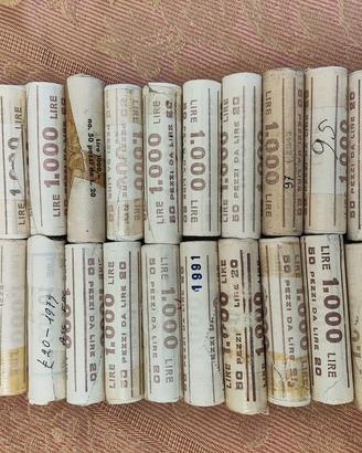 78 Rotolini di Monete della Repubblica Italiana