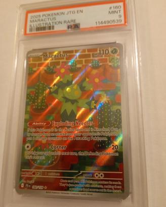 Pokemon Maractus 160/159 PSA 9 EN Illustration Rar