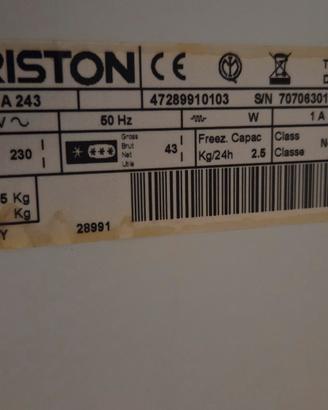 Frigo congelatore Ariston modello MTA 243