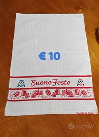 Strofinaccio natalizio ricamato a mano