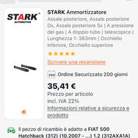 Ammortizzatori fiat 500
