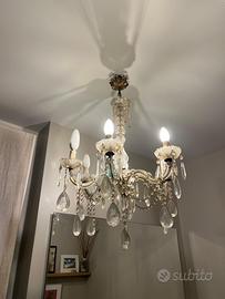 Lampadario Maria Teresa Originale cristallo 5 luci