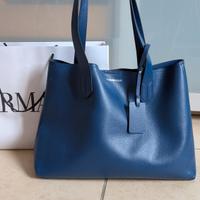 borsa emporio Armani - vera pelle - blu