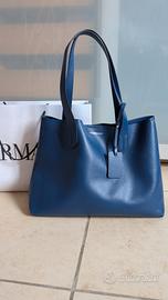 borsa emporio Armani - vera pelle - blu