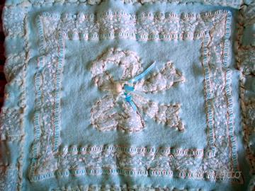 COPERTINA LADIA 60x60 DA CARROZZINA IN LANA MERINO