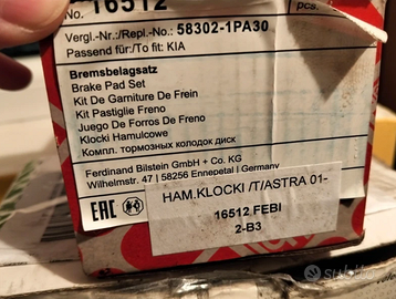 Pastiglie freno posteriori Opel FEBI Bilstein