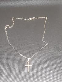 Collana con ciondolo Rosario color argento