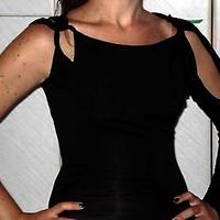 TOP *PHARD* CON INTRECCI E MANICA CON SPACCO