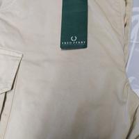 Pantaloni Fred Perry Cargo Uomo Beige Taglia 52
