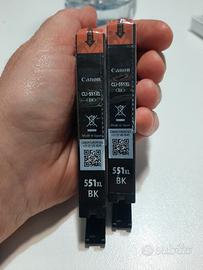 2 Cartucce Canon Cli-551 xl BK