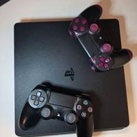 Ps4 slim + 2 joystick + cavi