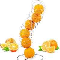 Porta frutta a spirale in metallo