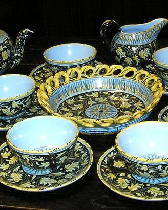vintage Servizio the da 6 ceramica Molaroni Pesaro