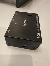 KVM Switch KCEVE 2x2 (2 PC su 2 Monitor DP+HDMI)