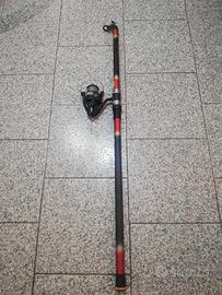 canna da pesca Carson 4 metri + mulinello Mitchell