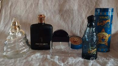 Collezione 4 fragranze vuote vintage icone moda