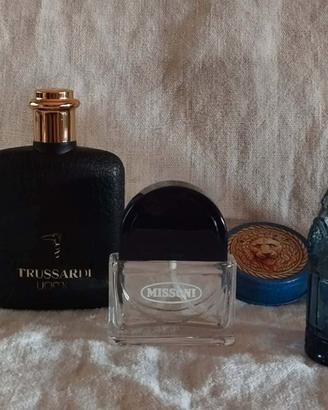 Collezione 4 fragranze vuote vintage icone moda