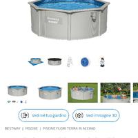 Piscina Hydrium grigio chiaro da 366x122 cm

