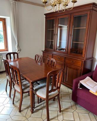 Arredo soggiorno noce massiccio