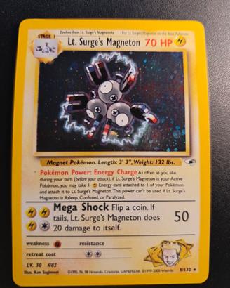 Lt Surge's Magneton gym heroes holo 8/132