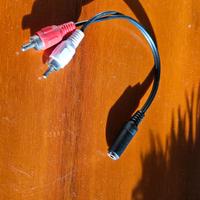 adattatore audio RCA stereo rosso bianco a jack 3.