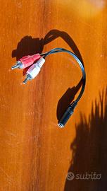 adattatore audio RCA stereo rosso bianco a jack 3.