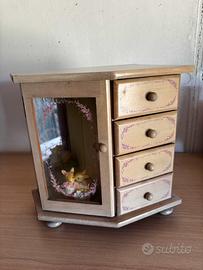Carillon portagioie Akiko Sankyo vintage legno