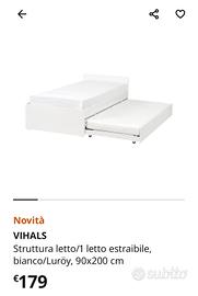 IKEA VIHALS letto singolo con letto estraibile V