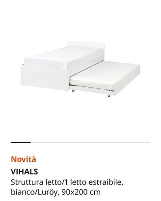 IKEA VIHALS letto singolo con letto estraibile V