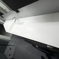 Piano CORIAN con lavandino integrato