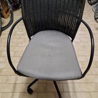 Sedia girevole Ikea modello Gregor vimini ferro