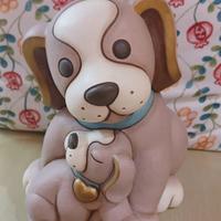 Cani Todo padre e cucciolo coppia Thun