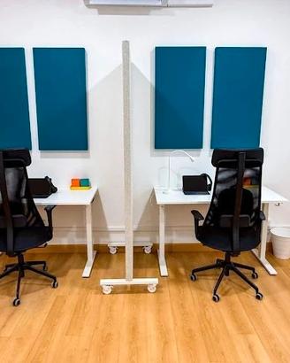 Scrivanie da studio bianche – 2 pezzi