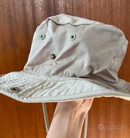 Cappello solare in cotone crema / beige